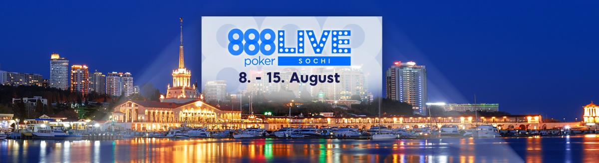 Paket für 888-Live-Sochi (Wert: $1.700) geschenkt am 21. Juli