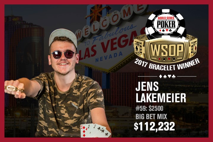 Jens Lakemeier holt das zweite deutsche Bracelet 2017 bei der WSOP