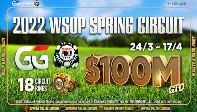 WSOP-Spring-Online-Circuit garantiert $100M (24. März – 17. April)