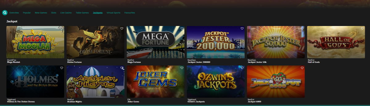 Fastbet Jackpot-Spiele