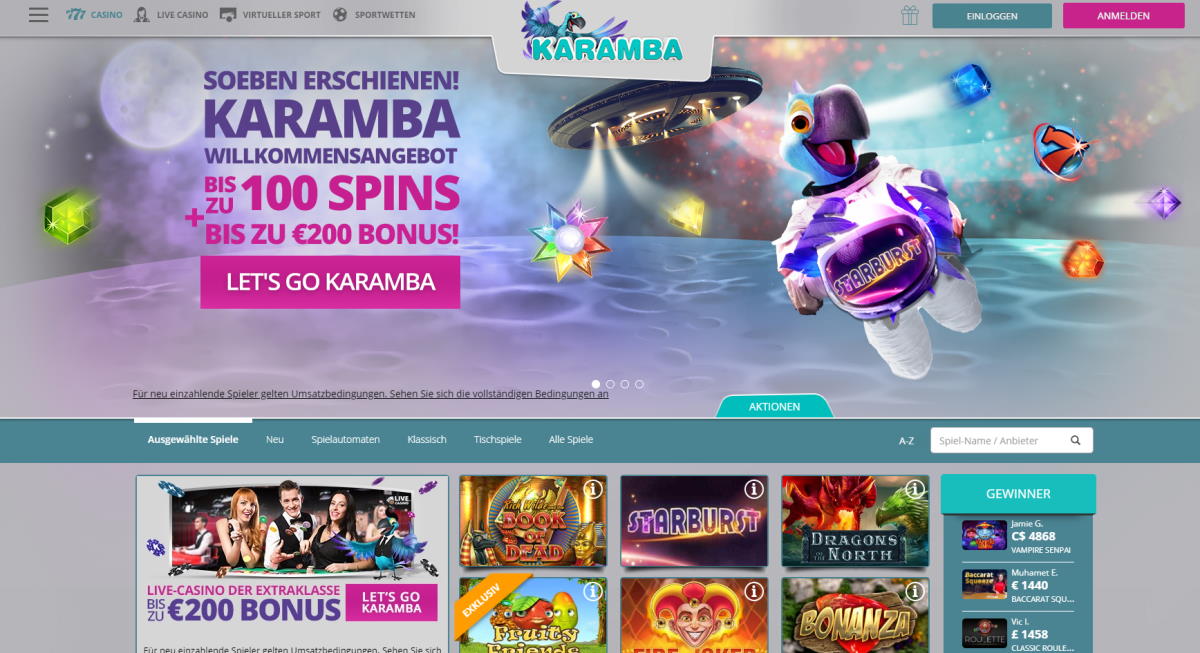 Startseite von Karamba