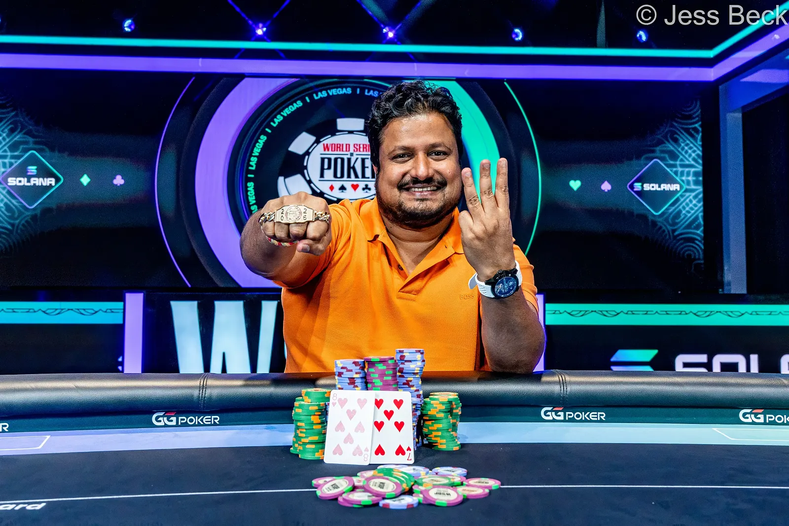 Santhosh Suvarna gewinnt sein drittes WSOP-Bracelet im $50K High Roller für $1.992.870