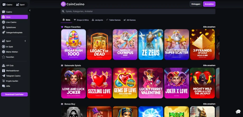 Caviar Slots bei CoinCasino
