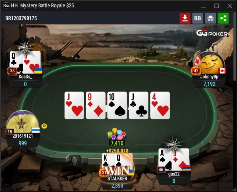 Die Gewinnerhand im Mystery Battle Royale