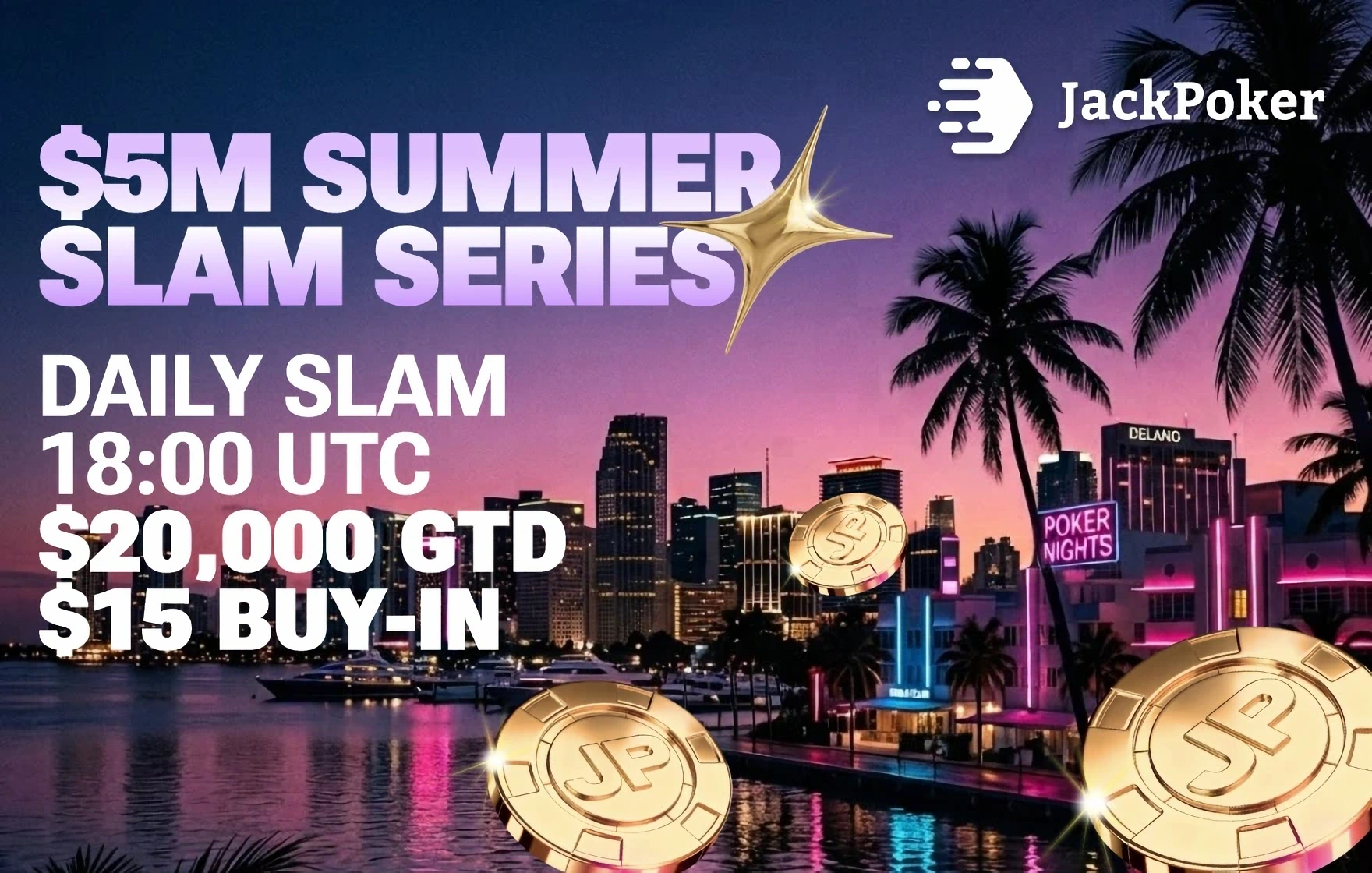 Die Summer Slam Series übernimmt JackPoker im August