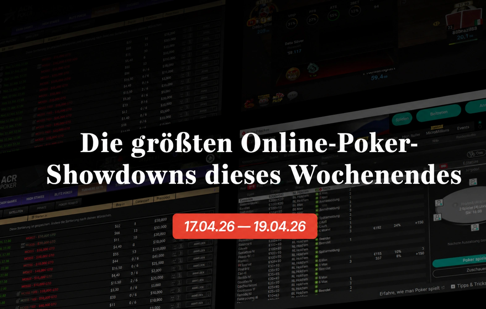 Knockout-Action am Wochenende: Die besten Bounty-Turniere auf GGPoker, PokerStars und ACR