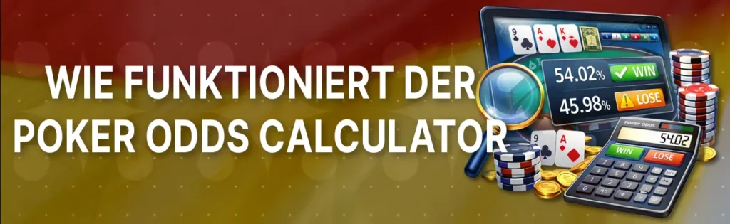 Mit dem Poker Odds Calculator kannst du eine Hand simulieren, als würdest du live spielen. Wähle die Variante, Anzahl der Spieler, deine Karten sowie Board- oder Gegnerkarten. Alles Unbekannte wird automatisch berechnet.
