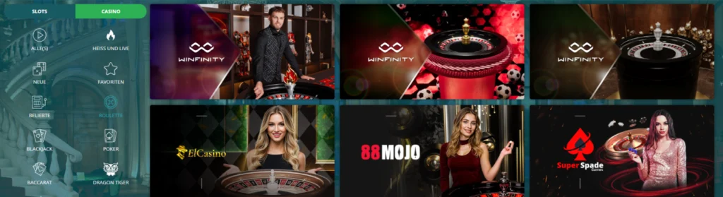 Spielübersicht im 22Bet-Bereich 22Choices mit verschiedenen Slot-Titeln.