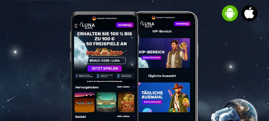 Luna Slots Mobile App