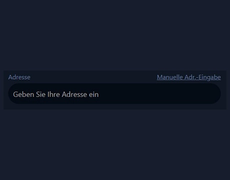 Wohnadresse angeben: