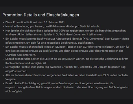 Umsatzbedingungen prüfen
