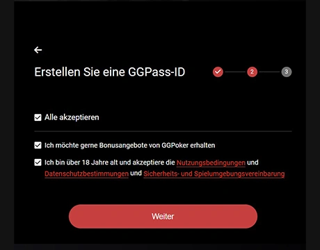 Registrierung abschließen