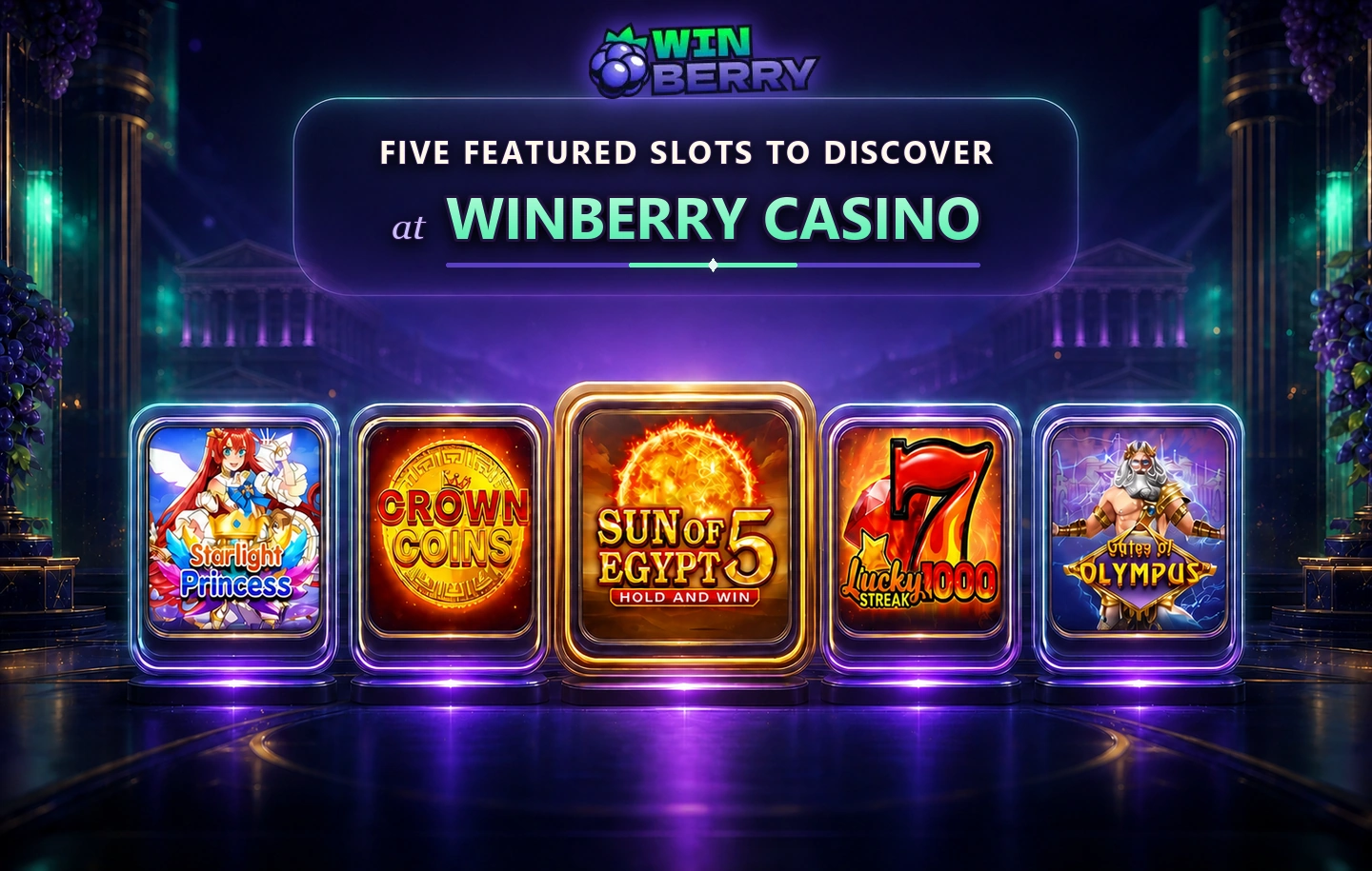 Fünf ausgewählte Slots, die du bei Winberry Casino entdecken kannst