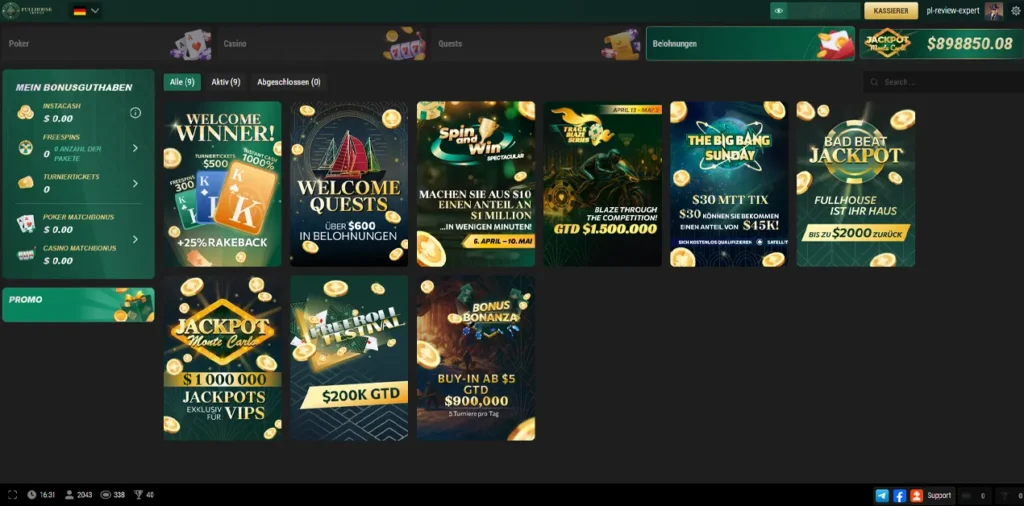 FullHouseCrypto-Aktionen