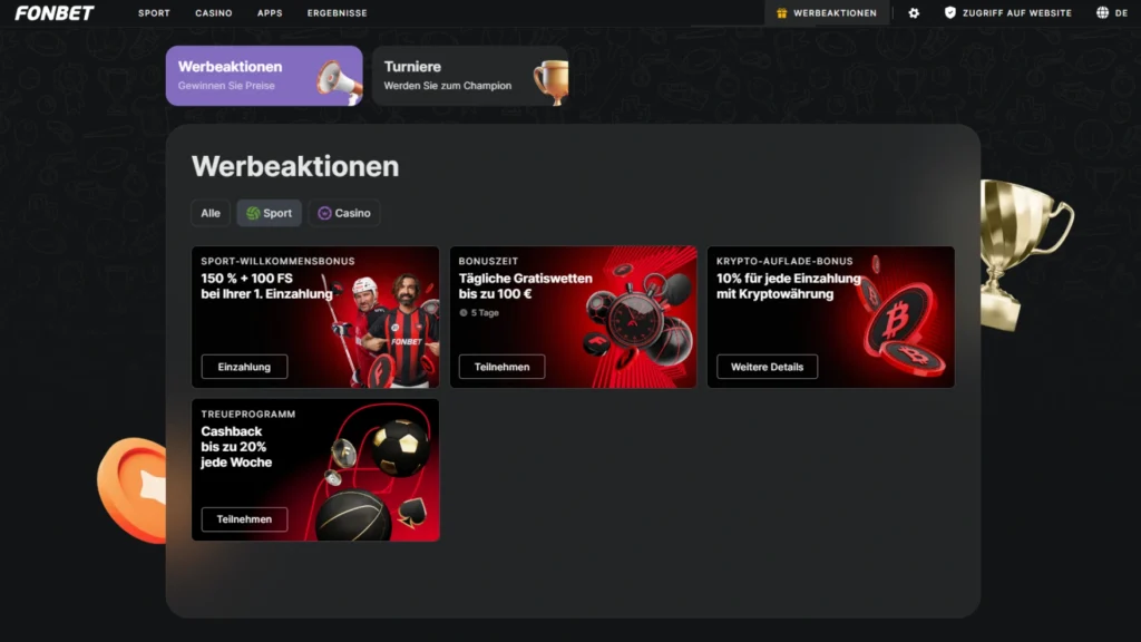Fonbet boni screenshot
