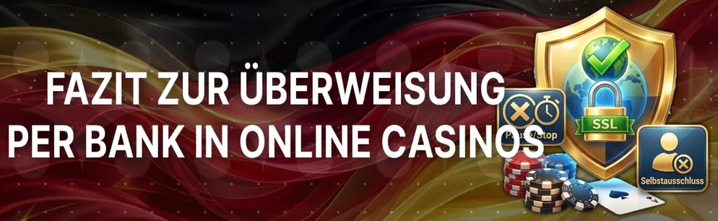 Banküberweisung ist eine etablierte und vertrauenswürdige Zahlungsmethode in Online Casinos. Trotz längerer Auszahlungsdauer und fehlender Einzahlungsmöglichkeit ist sie beliebt. Es sind hohe Limits bis 10.000 € möglich. 
