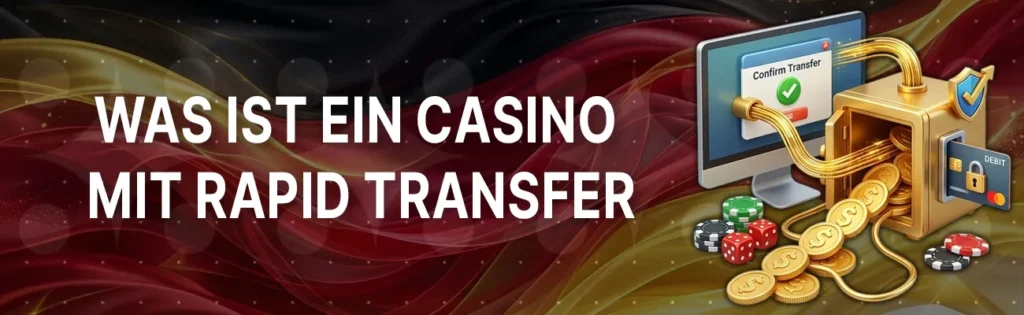 Rapid Transfer im Casino leitet Zahlungen direkt über dein Online-Banking weiter. Du musst kein Wallet aufladen, sondern bestätigst die Transaktion einfach bei deiner Bank – das macht diese Methode besonders komfortabel für Spieler.