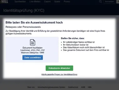 Identitätsprüfung (KYC):